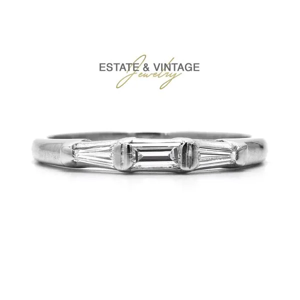 Estate Platinum 0.20ctw G-H/VS Diamond Wedding Band Size 6.5 Raleigh Diamond Fine Jewelry Raleigh, NC