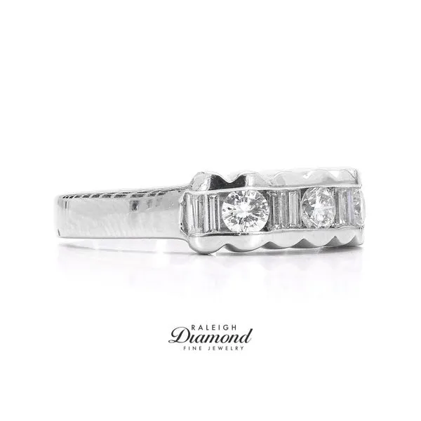 Estate Platinum 0.79ctw Diamond Eternity Band Sz 7.5 Image 3 Raleigh Diamond Fine Jewelry Raleigh, NC