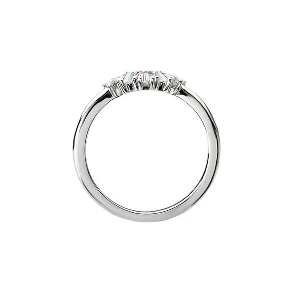 14K White Gold 0.20ctw Curved Baguette Diamond Nesting Band Image 3 Raleigh Diamond Fine Jewelry Raleigh, NC