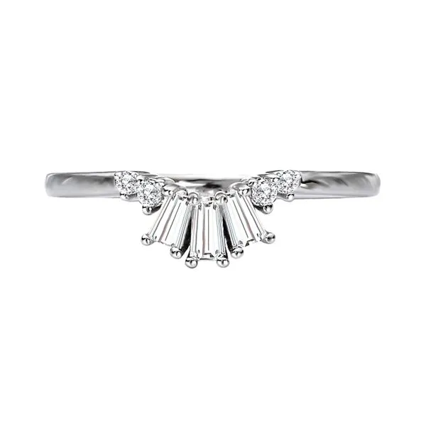 14K White Gold 0.20ctw Curved Baguette Diamond Nesting Band similar item image