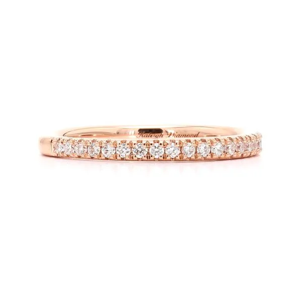 14K Rose Gold 0.21ctw Diamond Wedding Band Image 3 Raleigh Diamond Fine Jewelry Raleigh, NC