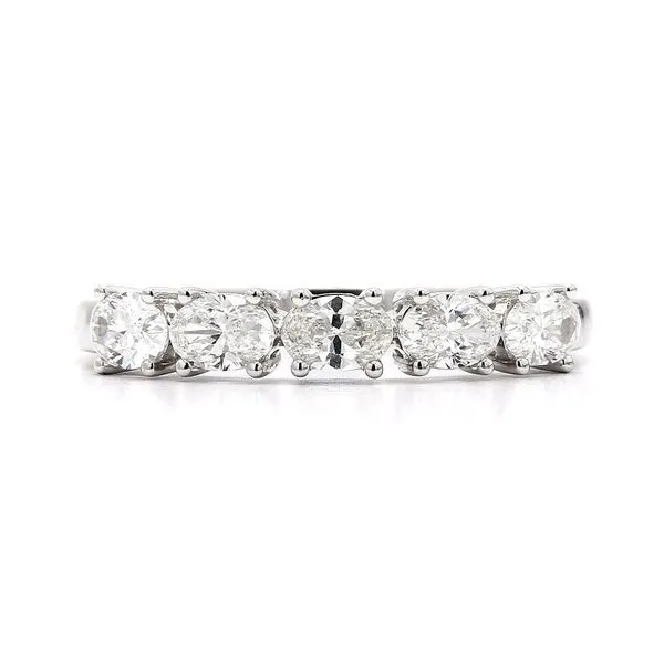 18K White Gold 0.69ctw Oval Diamond Band similar item image