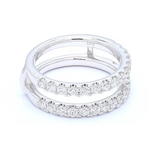 14K White Gold 1.00ctw Jacket Style Diamond Wedding Band Image 3 Raleigh Diamond Fine Jewelry Raleigh, NC