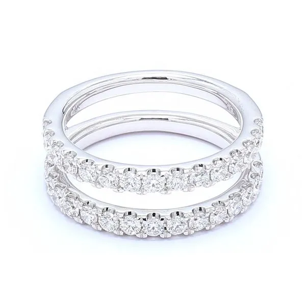 14K White Gold 1.00ctw Jacket Style Diamond Wedding Band Raleigh Diamond Fine Jewelry Raleigh, NC