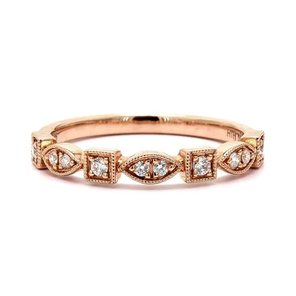 14K Rose Gold 0.12ctw Diamond Stackable Band Size 6.25 Raleigh Diamond Fine Jewelry Raleigh, NC
