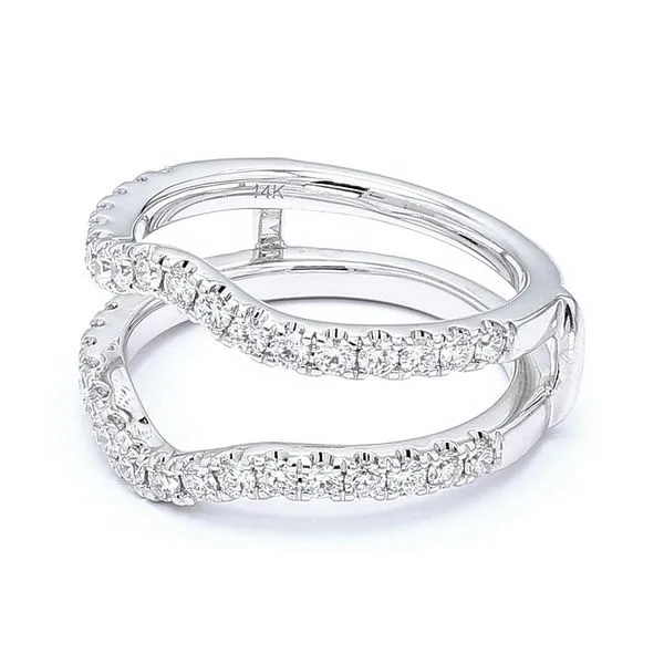 14K White Gold 0.78ctw Diamond Jacket Shared Prong Image 2 Raleigh Diamond Fine Jewelry Raleigh, NC