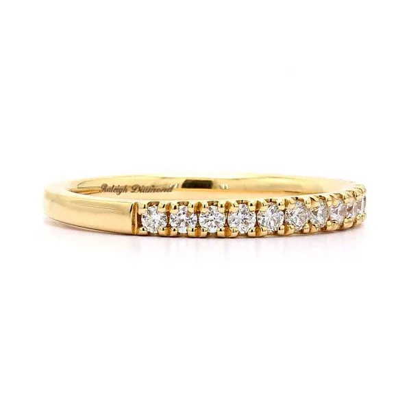 RD Classic Signature 18K Yellow Gold 0.375ctw F/VS+ Accented Diamond Wedding Band Image 2 Raleigh Diamond Fine Jewelry Raleigh, NC