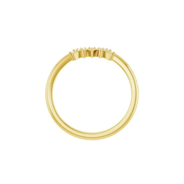 14K Yellow Gold 0.03ctw Diamond Contour Band Image 3 Raleigh Diamond Fine Jewelry Raleigh, NC