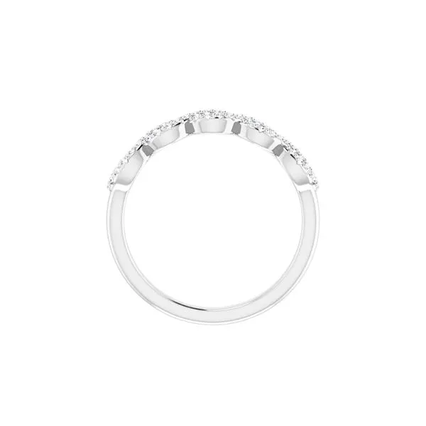 14K White Gold 0.20ctw Diamond Twisted Band Image 2 Raleigh Diamond Fine Jewelry Raleigh, NC