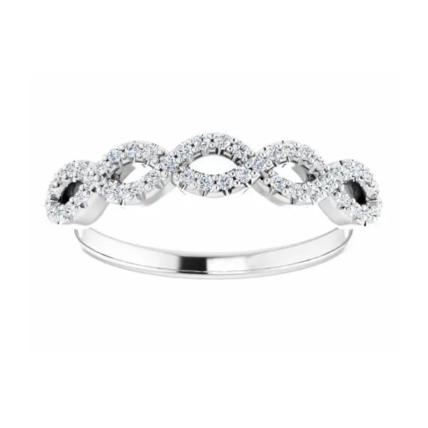 14K White Gold 0.20ctw Diamond Twisted Band Raleigh Diamond Fine Jewelry Raleigh, NC