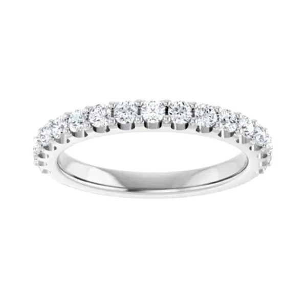 14K White Gold 0.50ctw G-H/SI2 17 RBC Diamonds Wedding Band Raleigh Diamond Fine Jewelry Raleigh, NC
