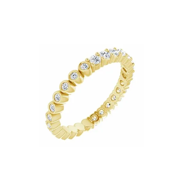 14K Yellow Gold 0.50ctw Diamond Reversible Eternity Band Size 5 Image 2 Raleigh Diamond Fine Jewelry Raleigh, NC