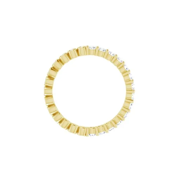 14K Yellow Gold 0.50ctw Diamond Reversible Eternity Band Size 5 Image 3 Raleigh Diamond Fine Jewelry Raleigh, NC