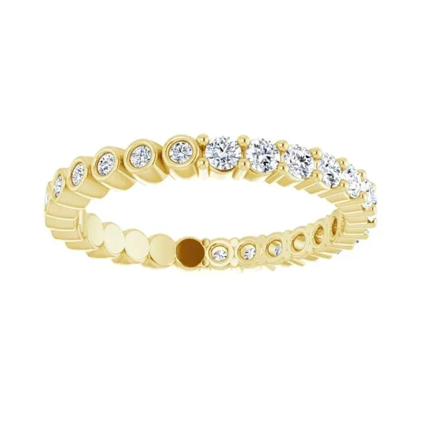 14K Yellow Gold 0.50ctw Diamond Reversible Eternity Band Size 5 Raleigh Diamond Fine Jewelry Raleigh, NC