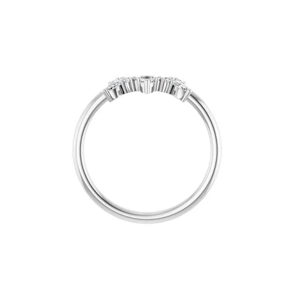14K White Gold 0.20ctw Diamond Contour Band Image 3 Raleigh Diamond Fine Jewelry Raleigh, NC