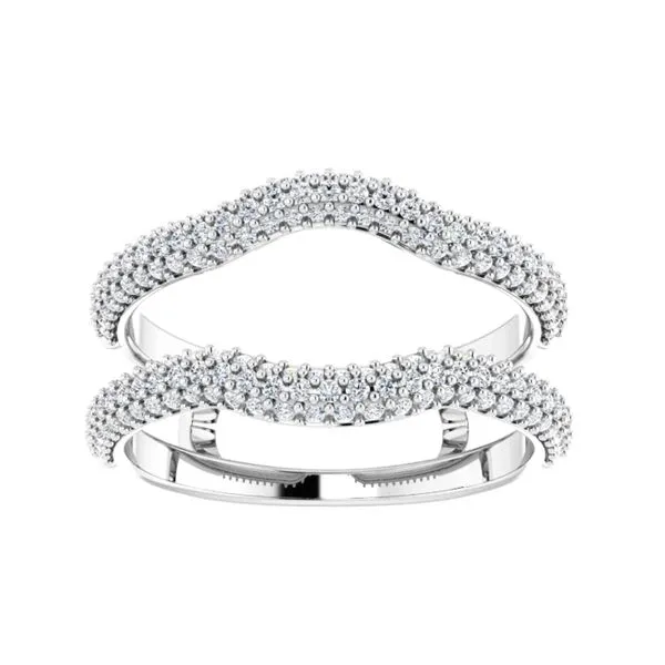 14K White Gold 0.625ctw Diamond Pave Ring Guard Raleigh Diamond Fine Jewelry Raleigh, NC