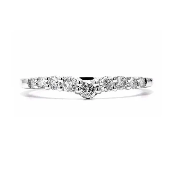 14K White Gold 0.33ctw Diamond Curved Band Size 7 Raleigh Diamond Fine Jewelry Raleigh, NC