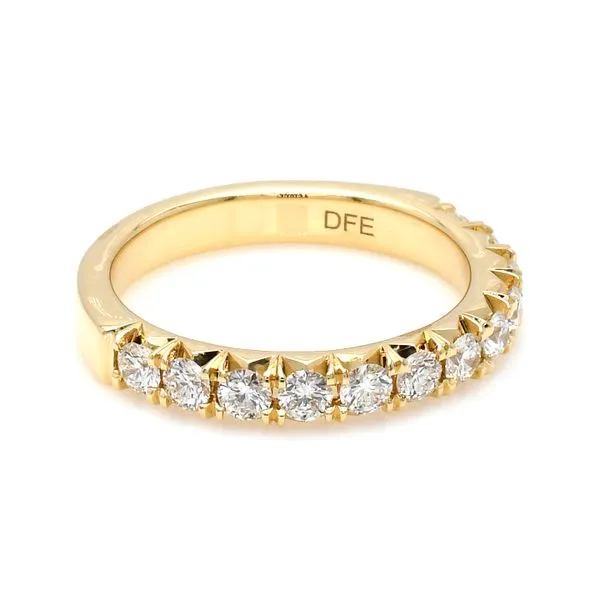 14K Yellow Gold 0.78ctw French Set Diamond Wedding Band Size 6.25 Image 3 Raleigh Diamond Fine Jewelry Raleigh, NC