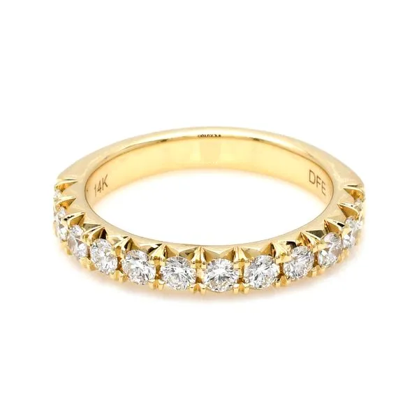 14K Yellow Gold 0.78ctw French Set Diamond Wedding Band Size 6.25 Raleigh Diamond Fine Jewelry Raleigh, NC