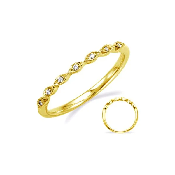 14K Yellow Gold 0.03ctw Diamond Wedding Band Raleigh Diamond Fine Jewelry Raleigh, NC