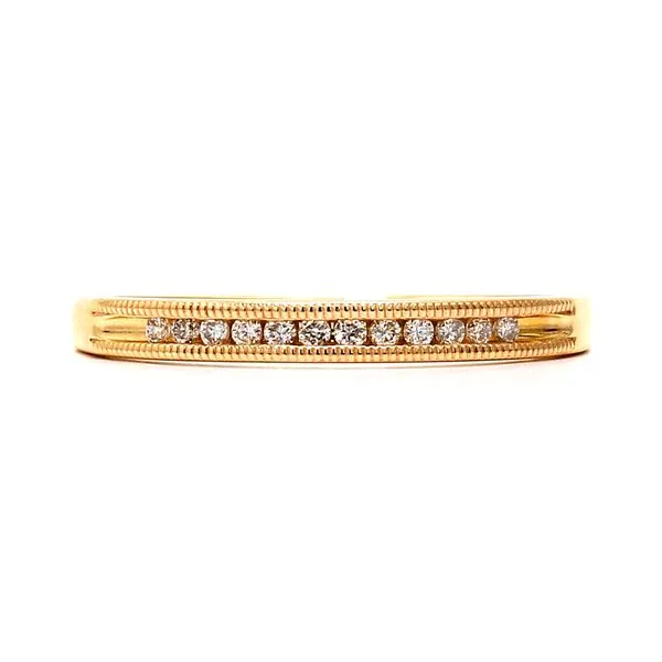 14K Yellow Gold 0.10ctw Diamond Milgrain Wedding Band Raleigh Diamond Fine Jewelry Raleigh, NC