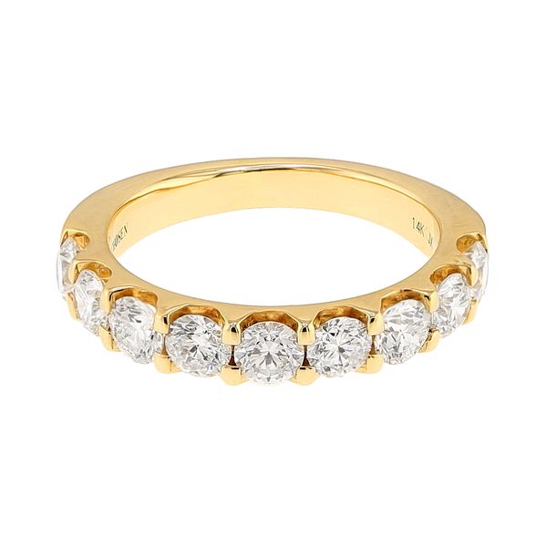 14K Yellow Gold 1.71cttw F-G/SI2  9-Stone Diamond Wedding Band Sz 7 Raleigh Diamond Fine Jewelry Raleigh, NC