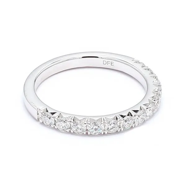 14K White Gold 0.63ctw French Set Diamond Wedding Band Image 3 Raleigh Diamond Fine Jewelry Raleigh, NC