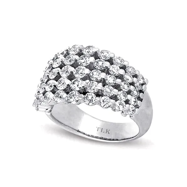 14K White Gold 2.39ctw Diamond Wedding Halfway Band Raleigh Diamond Fine Jewelry Raleigh, NC