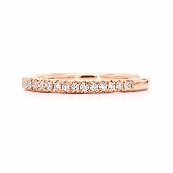 RD Classic 14K Rose Gold 0.21ctw Diamond Wedding Band Size 6 Image 2 Raleigh Diamond Fine Jewelry Raleigh, NC