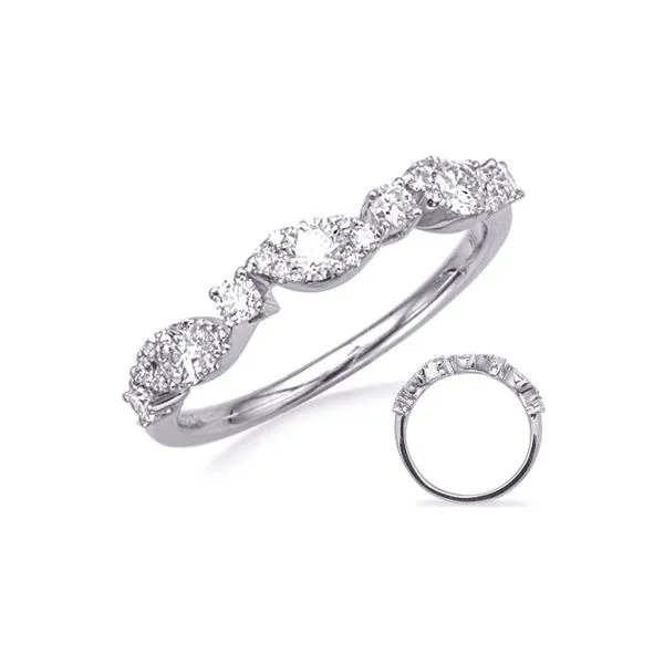 14K White Gold 0.56ctw G/SI1 RBC Fashion Diamond Band