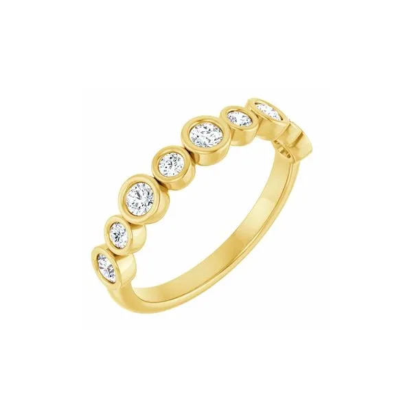 14K Yellow Gold 3/8ctw G-H/S-I Natural Diamond Anniversary Band similar item image