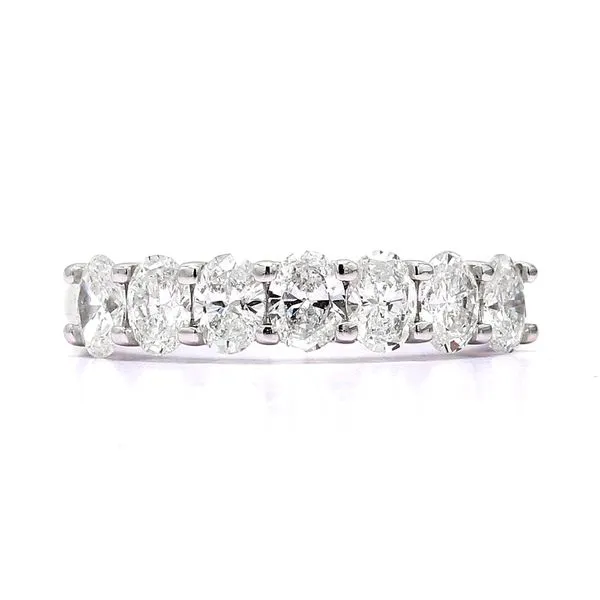 14K White Gold 1.26ctw Oval Diamond Band Raleigh Diamond Fine Jewelry Raleigh, NC