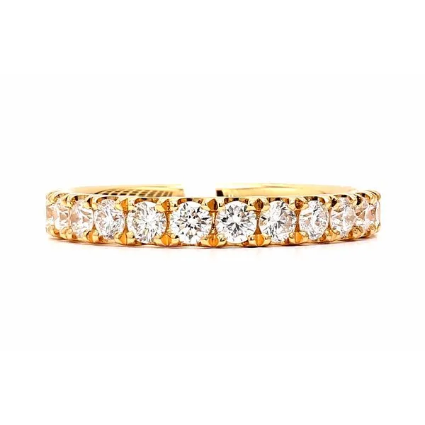 RD Classic Signature 18K Yellow Gold 0.75ctw F/VS+ 13 RBC Diamonds Cathedral Band Size 6 Raleigh Diamond Fine Jewelry Raleigh, NC