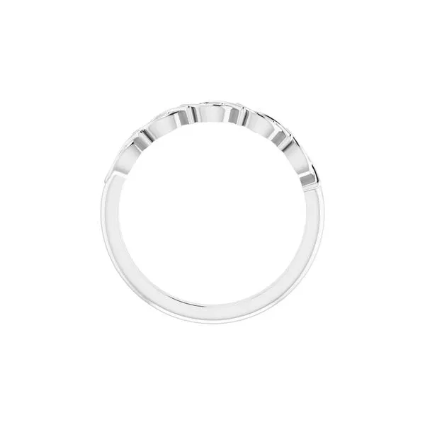 14 White Gold 0.04ctw Infinity Detail Diamond Band Size 6.75 Image 3 Raleigh Diamond Fine Jewelry Raleigh, NC
