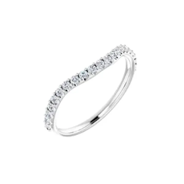 Platinum 0.25ctw Diamonds Curved Band Raleigh Diamond Fine Jewelry Raleigh, NC