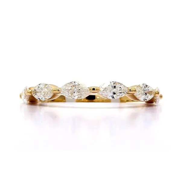 14K Yellow Gold 1.40ctw G/SI1 Marquise Diamond Wedding Band Size 7 Raleigh Diamond Fine Jewelry Raleigh, NC