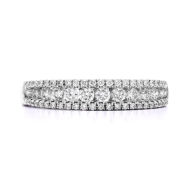14K White Gold 0.53ctw Diamond Wedding Band Size 6 Raleigh Diamond Fine Jewelry Raleigh, NC