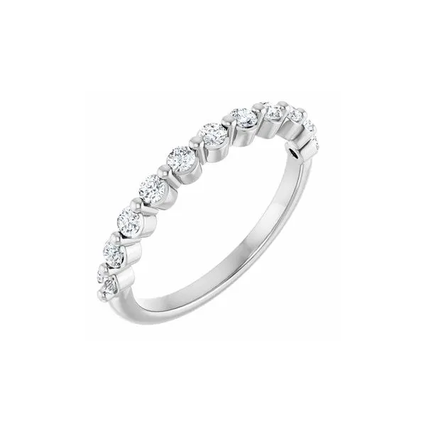 14K White Gold 0.50ctw Natural Diamonds 2mm Wedding Band Size 7 Raleigh Diamond Fine Jewelry Raleigh, NC