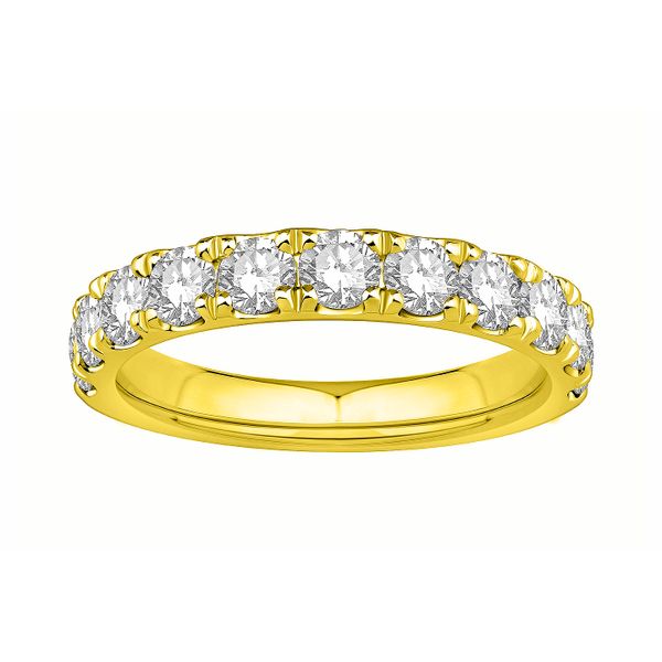 14K Yellow Gold 1.58ctw Diamond Wedding Band Sz 7 Raleigh Diamond Fine Jewelry Raleigh, NC