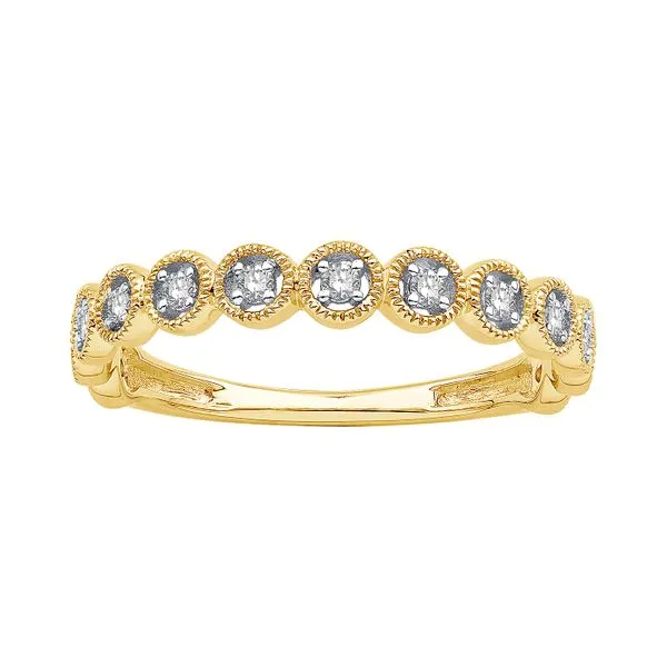 14K Yellow Gold 0.10ctw Diamond Wedding Band Size 7 Raleigh Diamond Fine Jewelry Raleigh, NC