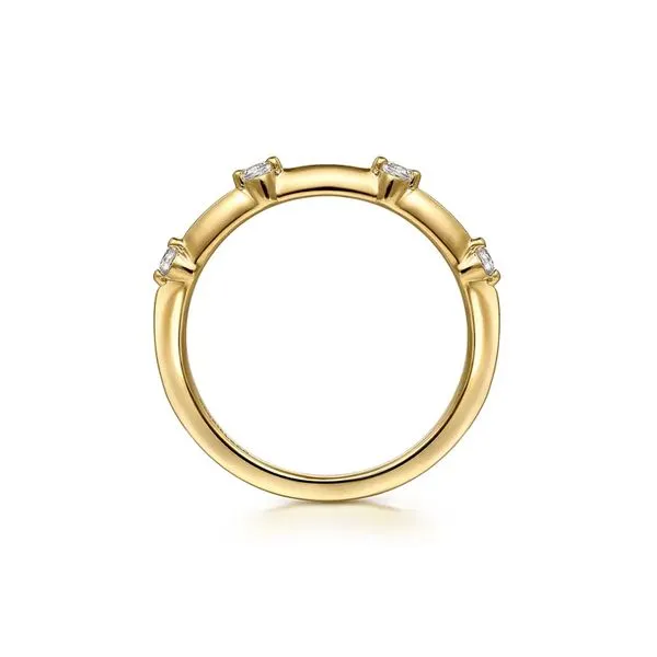 14K Yellow Gold 0.12ctw G-H/SI2 or Higher Diamond Wedding Band Size 6.5 Image 3 Raleigh Diamond Fine Jewelry Raleigh, NC