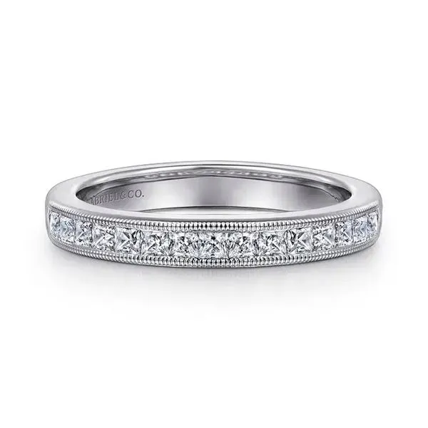 14K White Gold 0.65ctw G-H/SI2 or higher Accented Diamond Band Size 6.5 similar item image