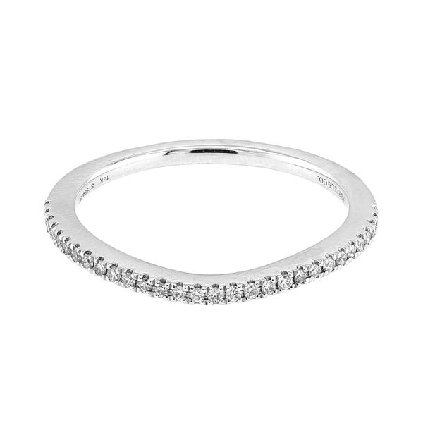 14K White Gold 0.11ctw G-H/SI2 or Higher Diamond Ladies Curved Wedding Band Sz 6.5 Raleigh Diamond Fine Jewelry Raleigh, NC