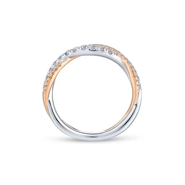 14K White & Rose Gold 0.41ctw G-H/SI2 or Higher Matchng Diamond Band Size 6.5 Image 3 Raleigh Diamond Fine Jewelry Raleigh, NC
