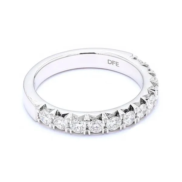 14K White Gold 0.78ctw French Set Diamond Wedding Band Ring Image 3 Raleigh Diamond Fine Jewelry Raleigh, NC