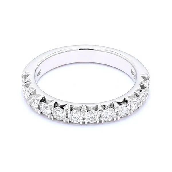 14K White Gold 0.78ctw French Set Diamond Wedding Band Ring Raleigh Diamond Fine Jewelry Raleigh, NC