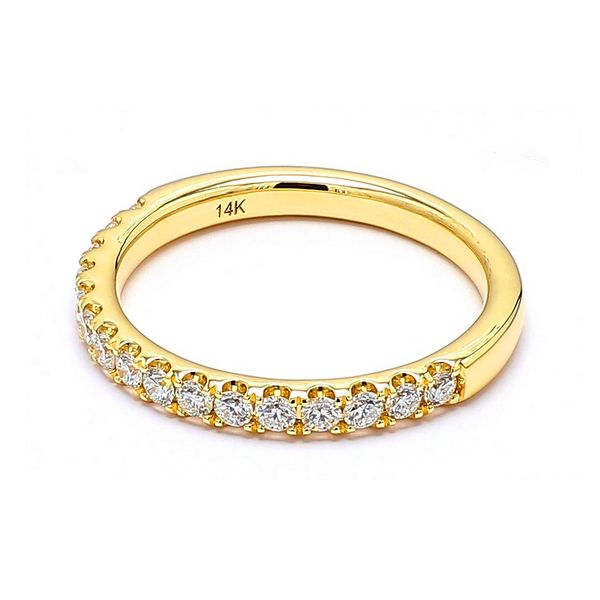 14K Yellow Gold 0.43ctw G/VS2 Diamond Wedding Band Image 2 Raleigh Diamond Fine Jewelry Raleigh, NC