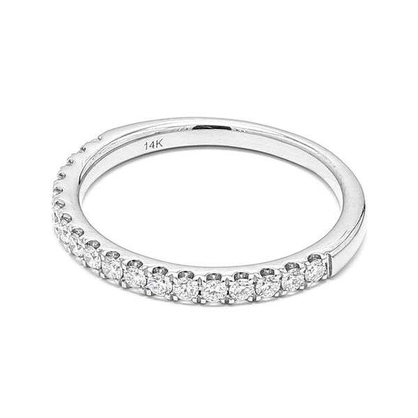14K White Gold 0.35ctw G/VS2 Diamond Half Anniversary Wedding Band Sz 6.25 Image 2 Raleigh Diamond Fine Jewelry Raleigh, NC