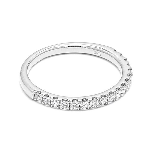 14K White Gold 0.35ctw G/VS2 Diamond Half Anniversary Wedding Band Sz 6.25 Image 3 Raleigh Diamond Fine Jewelry Raleigh, NC