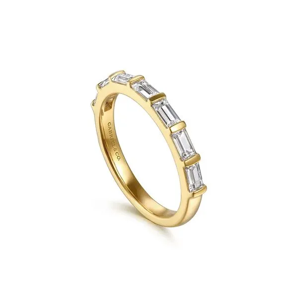 14K Yellow Gold 0.79ctw G-H/VS2+ Diamond Anniversary Band Size 6.5 Image 2 Raleigh Diamond Fine Jewelry Raleigh, NC